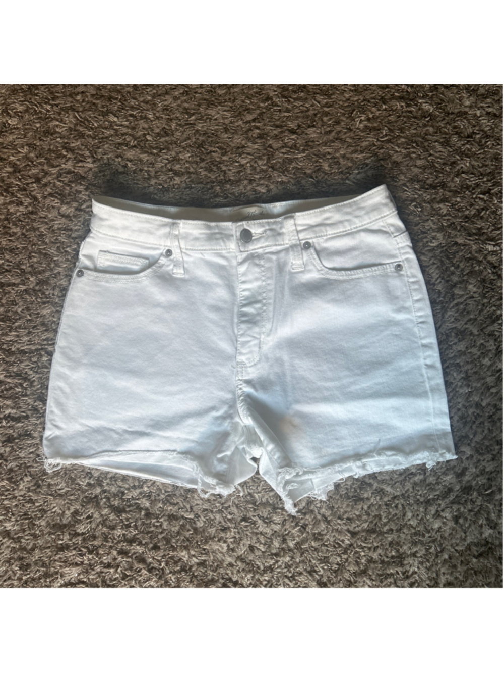 Women's Universal Thread White Jean Shorts Size 4
